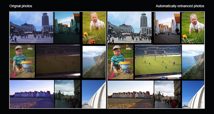 Sample photos which are edited with Automata Server